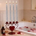 thumbnail image 4 of Electroplated Twisted Thread Candle Long Taper Candle for Romantic Wedding Decoration | Dripless Low-Fume Wax Candle for Dining Table Party Centerpiece | Indoor Home Decor Accessory, 4 of 6