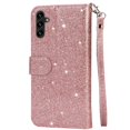 thumbnail image 4 of Case for FOXDOCK Samsung Galaxy A34 5G Glitter Zipper Wallet Case with Short Hand Strap, 4 of 4