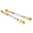 thumbnail image 4 of Steering Shaft Tie Rod, 2Pcs Steering Rear Suspension Arm Tie Rod Refined Appearance Reduce Bumps Wear Resistant  For JLB 1/10 Racing Big Foot Truck Gold, 4 of 8