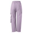 thumbnail image 5 of Women's Baggy Cargo Pants - Drawstring Wide Leg, Polyester - Streetwear/Hip Hop - S-XXL, 5 of 5