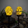 thumbnail image 3 of Skull Solar Lamp IP65 Waterproof Automatic Charging Easy Installation Scary Halloween Solar Lawn Light Party Decoration Style A One Size, 3 of 13