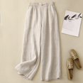 thumbnail image 2 of Trousers High Waisted Nine - Point Loose Inset Hot Pants - Women's Casual Pants, Polyester Blend, Spring - Autumn Wear, Sizes, 2 of 3