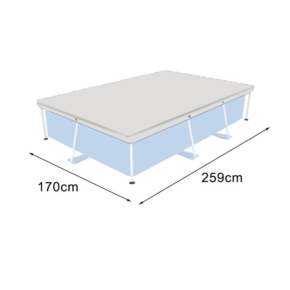 Bgsha Housse de Piscine Jardin Imperméable Écran Solaire Antipoussière Housse de Piscine Argent