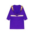 thumbnail image 4 of CHICTRY Garçons Enfants Robe de Boxe à Capuche Tenue de Boxe Manches Longues Garniture Métallique Peignoir en Satin avec Ensemble de Shorts Violet 14, 4 of 5