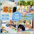 thumbnail image 4 of NAOJIE 3 Compartment Lunch Container & Reusable Snack Containers & Microwave and Dishwasher Safe(Beige),Bento Box,Lunchable Container,Snack Containers for Kids, 4 of 5