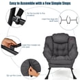thumbnail image 4 of Costway Fauteuil de Repos Moderne en Tissu Polyester Fauteuil une Place avec Poche Latérale Gris, 4 of 10