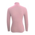 thumbnail image 5 of Dagegui Turtleneck Sweaters for Women Ribbed Knit Long Sleeve Jumper Stretchy Slim Fit Pullover Fall Tops Pink,XL, 5 of 5