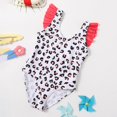 thumbnail image 2 of Little Girls One Piece Swimsuits Ruffle Girls Swimsuits Quick Dry Bathing Suit for Girls 6-8Y, 2 of 7