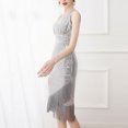 thumbnail image 4 of UPPADA Robe de Cocktail pour Femmes à Manches Longues Robe d'Invitée de Mariage Fente Latérale Jolie Robe Formelle Évasée Taille Haute Robe de Fête Robe de Bal Robe de Cocktail Liquidation Robes pour Femmes, 4 of 6