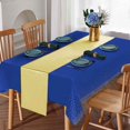thumbnail image 3 of MesaSe 1 Pack Plastic Table Cloth Cover + 1 Pack Satin Table Runner for Parties  Disposable Tablecloth for Rectangle Tables  Birthday Wedding Graduation Mather Valentine‘s Day Christmas P, 3 of 8
