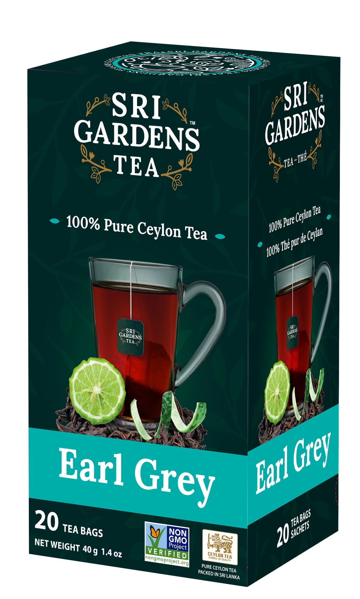 Sri Gardens Tea, Earl Grey, 20 Tea Bags