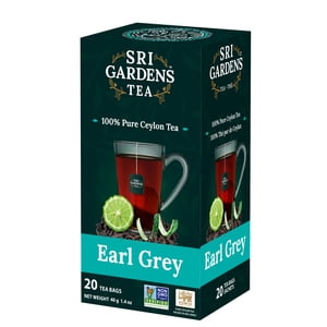 Sri Gardens Tea, Earl Grey, 20 Tea Bags