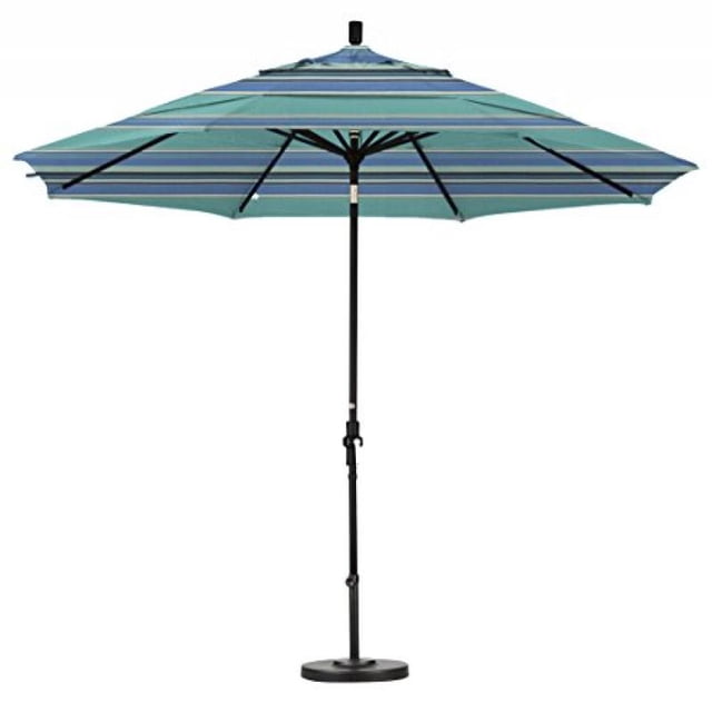 11 Pieds Aluminium Marché Umbrella Collier Inclinaison DV Mat Noir/sunbrella/dolce Oasis