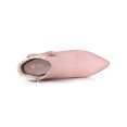 thumbnail image 4 of BLISSFUL STEP Women's Pointed Toe Plaid Block Heels Ankle Boots Pink 10, 4 of 7