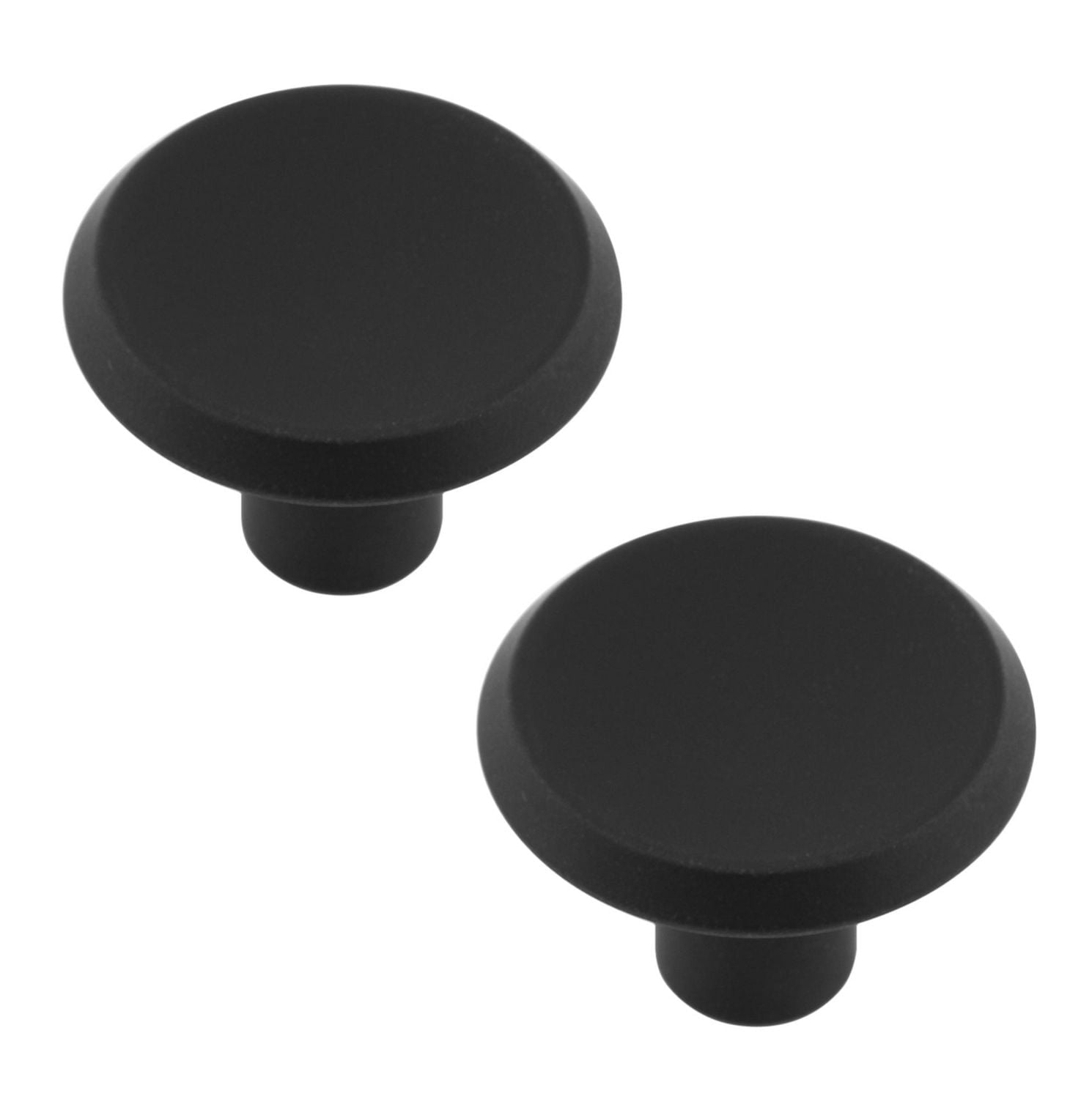 Era Boutons en Métal, Noir Mat, Boutons avec Vis, pour Tiroirs et Portes d'Armoires de Cuisine Lot de 2.