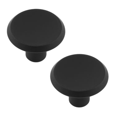 Era Boutons en Métal, Noir Mat, Boutons avec Vis, pour Tiroirs et Portes d'Armoires de Cuisine Lot de 2.