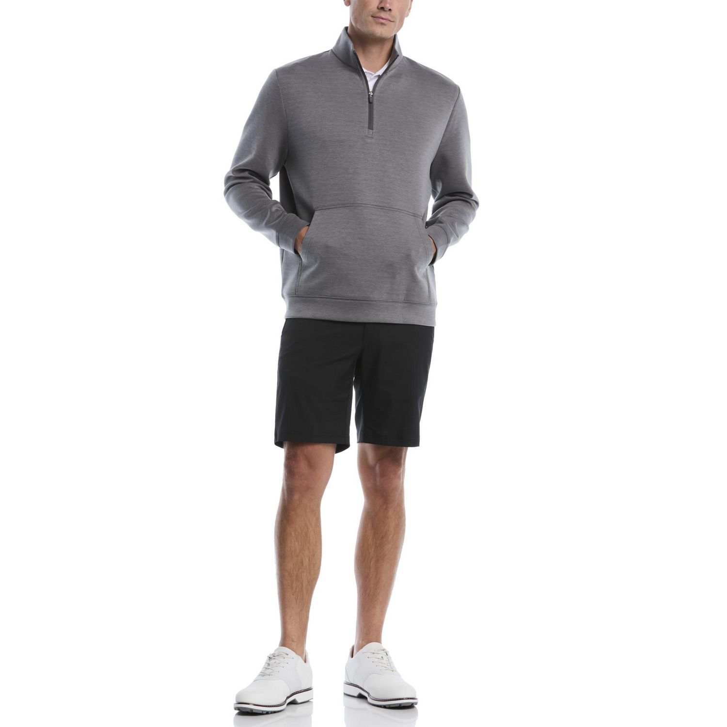 Pull de golf PGA Tour Course Essentials Melange 1/4 Zip pour homme