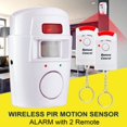 thumbnail image 1 of Alarme de Détecteur de Mouvement Sans Fil Security Détecteur Système d'Alerte Intérieur Extérieur, 1 of 5