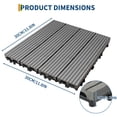 thumbnail image 2 of Garvee 48-Pack 12"x12" Interlocking Composite Deck Tiles for Patio, Balcony, Porch, Poolside, Grey, 2 of 8