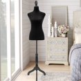 thumbnail image 2 of FDW Female Mannequin Dress Form, Adjustable Height 49.6-63.4 Inch, High Density Foam, Black, 2 of 5