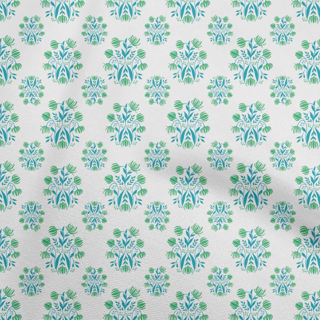 oneOone Cotton Flex Light Green Fabric Block Sewing Craft Projects Fabric Prints By Yard 40 Inch Wide-P4