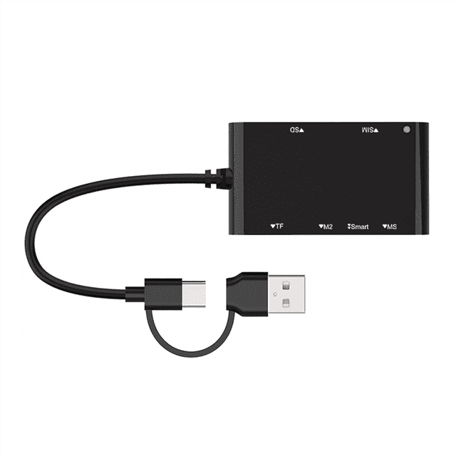 USB C USB 3.0 Lecteur de Cartes Multiple 6 en 1 Smart/MS/M2/TF/SIM/SD Lecteur de Cartes Image Emory Stick Pro Duo Adaptateur