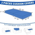 thumbnail image 3 of Pieces Couch Cushion Covers for Sectional Sofa Seat Slipcover Stretch Sectional Couch Cover for L Shape Left/Right Chaise with Elastic Bottom ( Seater + Chaise Light ), 3 of 7