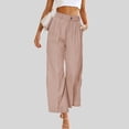 thumbnail image 3 of Cameland Pantalon Palazzo Long à Jambes Larges Taille Haute Décontracté pour Femmes Taille Régulière, 3 of 7