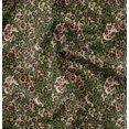 thumbnail image 1 of Soimoi Green polyester Crepe Fabric Leopard Animal Skin Decor Fabric Printed Yard 42 Inch Wide, 1 of 6