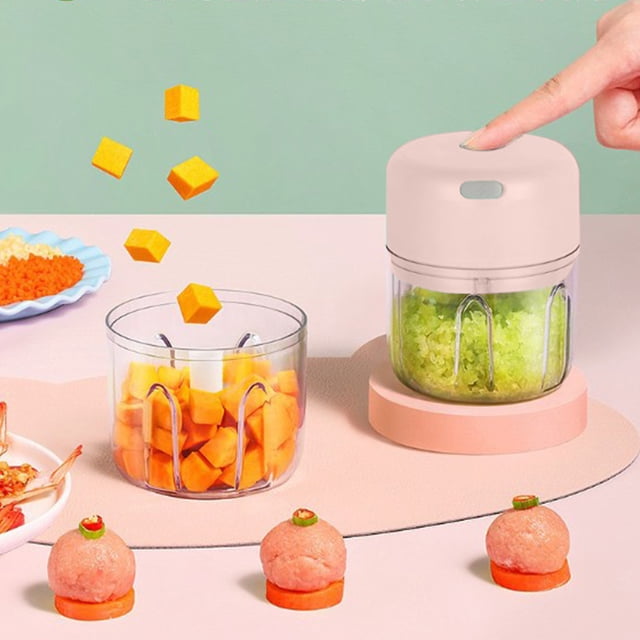 Yhmxh Kitchen Gadgets Crusher Portable Mini Food Processor Wireless Vegetable Masher With USB Charging Rainproof Garlic Masher For Ice Cubes Spices 250ML Kitchen Aid Attachments