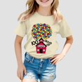 thumbnail image 2 of Hauts d'Été pour Garçons en Bas Âge T-Shirts d'École Respirants Mignons Lettres Graphiques Col Rond Manches Courtes T-Shirts de Printemps pour Garçon 12-13T, 2 of 4