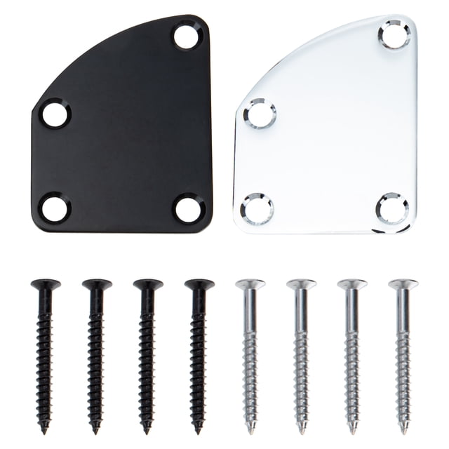 2 Sets Guitar Neck Plates Neck Plate with Screws Guitar Reinforcement Boards