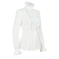 thumbnail image 4 of Womens Shirts Tops Long Sleeve With Punk Ruffles Fall Clothes for Women Tees Blouses White Size XL, 4 of 7