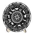thumbnail image 2 of veasfak Calendar Dowsing Board Set Home Decoration Round Chart Mat Wiccan Altar Supplies D, 2 of 9