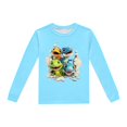 thumbnail image 4 of Pyjamas pour Garçons Tout-Petits Ensemble de Pyjama Imprimé Dinosaure Col Rond Manches Longues Pantalon 2 Pcs Printemps Automne Pyjamas pour Enfants Bleu Clair 5 Ans-6 Ans, 4 of 5