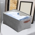 thumbnail image 4 of Fabric Foldable Storage Basket | Durable Cloth Material with Handles | Soft Sturdy Stitching | Multi-Purpose Organizer for Clothes Toys Home Decor | Easy to Clean and Carry, 4 of 6