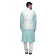 thumbnail image 3 of Atasi Ensemble Kurta Pyjama Indien pour Hommes, Veste Imprimée Classique Décontractée, 3 of 5