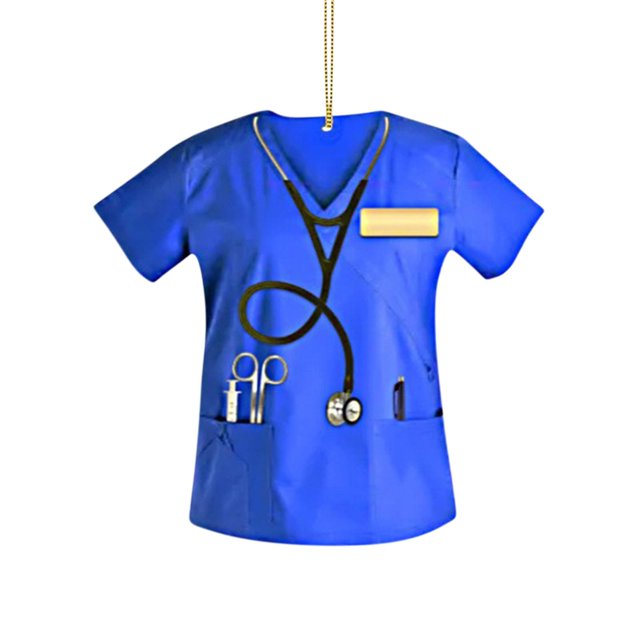 FHBVT Nurse Uniform Acrylic Car Pendant Keychain 8x7cm Cute Shape Vivid Delicate Printing Car Office Decoration Birthday Housewarming Graduation Gift for Nurses Medical Professionals