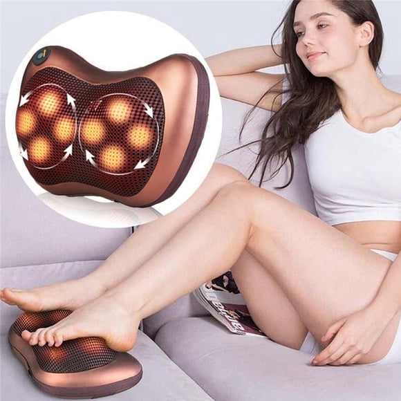 Dvkptbk Shiatsu Neck and Back - 8 Heated Rollers Kneading Massage Pillows for Shoulders, Lower Back, Calf, Legs, Foot - Relaxation Gifts for Men, Women
