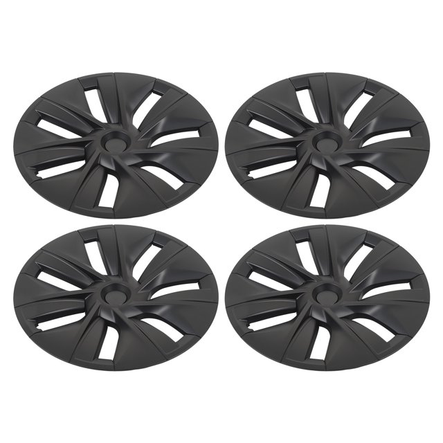 Wheel Rim Cover, Full 19in Wheel Hub Matte Black For Model Y 2020 To 2023