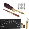 thumbnail image 3 of Feather Pen Set Business Retro Student Dipping Pen Creative Quill Kit Writing Correction Supplies, 3 of 8