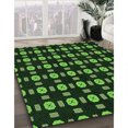 thumbnail image 3 of Ahgly Company Tapis d'Intérieur Lavable en Machine Carré Transitionnel Vert Lime Foncé, 6 Pieds Carré, 3 of 7
