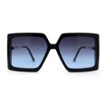 thumbnail image 1 of Womens Oversized Rectangle Butterfly Fashion Designer Sunglasses Black Navy, 1 of 4