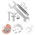 thumbnail image 1 of OULII Outdoor Heater Replacement Parts 1Set Metal Heater Parts Set Silver Quadrilateral Shape Patio, 1 of 8