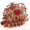 thumbnail image 2 of Carte en 3 dimensions de la Saint-Valentin, Paper Wonder de Hallmark (« All Of My Heart »), 2 of 7