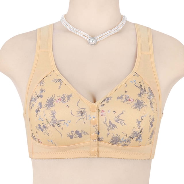 Supportive Front-Closure Lingerie for Casual Home Wear with Adjustable Straps and Seamless Comfort