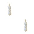 thumbnail image 2 of yingyy Wire Wrapped Charm Hanging Pendant Colorful Exquisite Crystal Crafting Necklace Keychains Earrings Accessories White 2Set, 2 of 6