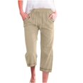 thumbnail image 2 of Capri Pants for Women, Loose Drawstring Drawstring Large 3/4, 2 of 5