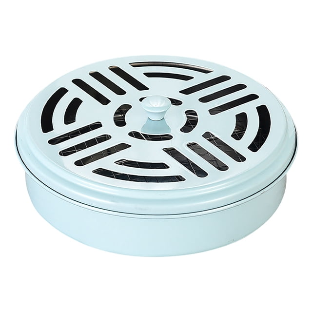 Yhmxh Home Essentials Home Appliances Classical Design Portable Mosquito Coil Box Iron Case With Lid Coil Holder