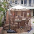 thumbnail image 4 of Outdoor Patio Umbrella Mosquito Net Cover - Polyester Mesh with Double Zipper, Universal Fit for Cantilever Umbrellas, Windproof TPU Base Included, 4 of 6